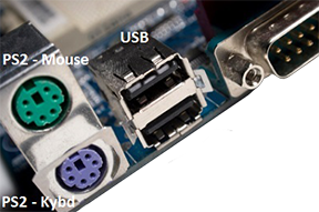 motherboard ps2, usb connectors